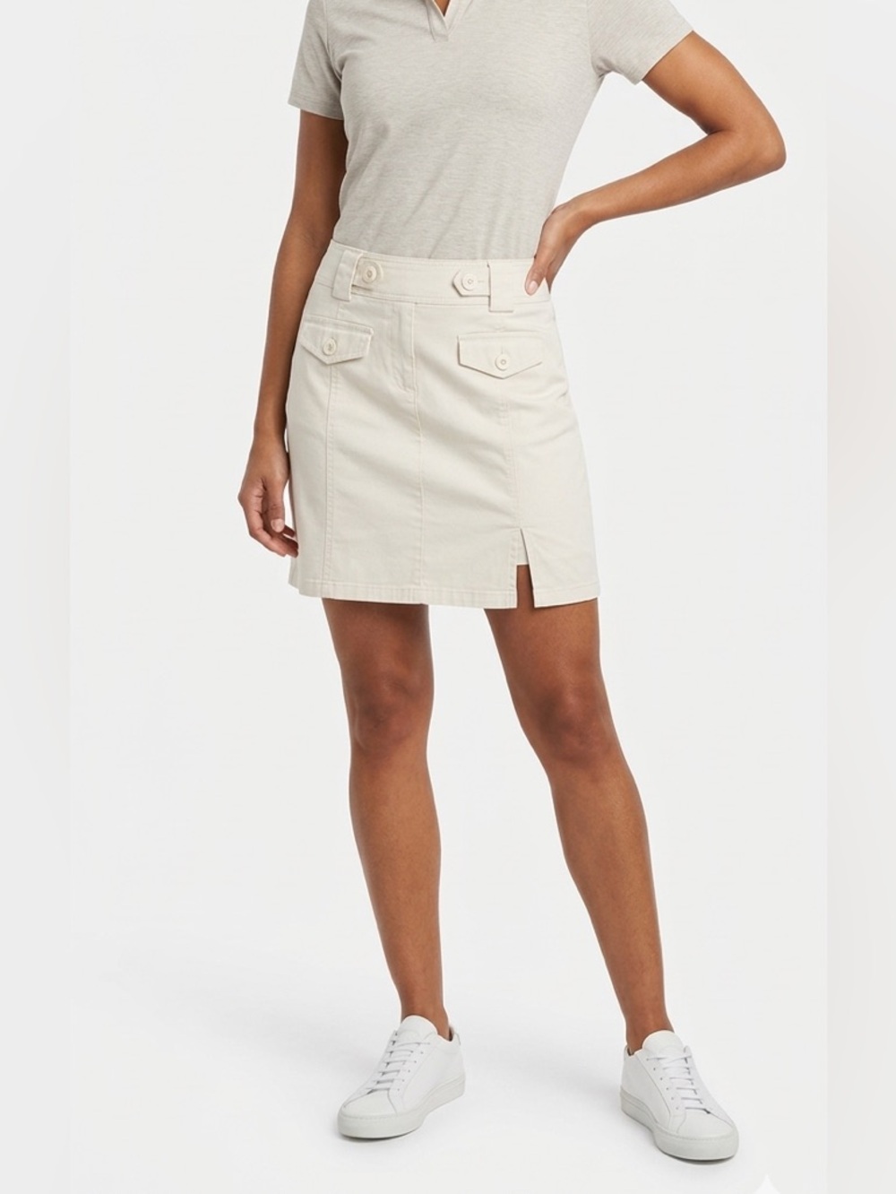 Tribal Skort Cream Size 6 Golf Skirt with Built in Shorts
